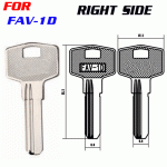 K-269 FAV-1D cylinder lock key blanks Right side