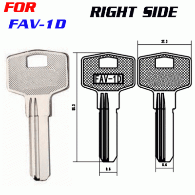 K-269 FAV-1D cylinder lock key blanks Right side