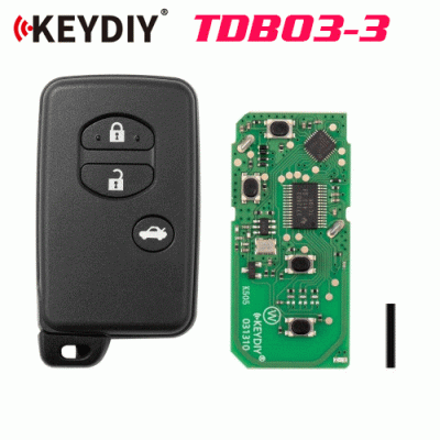 G-198 TDB03-3 (Black) for Toyota Universal Smart Remote Key 3 Bu