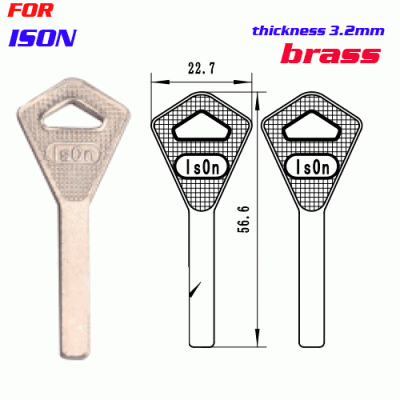 F-241 Brass Thickness 3.2mm ISON door key blanks