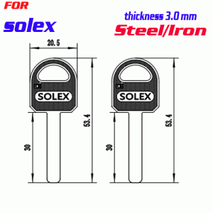 F-251 Steel Thickness 3.0mm SOLEX door key blanks