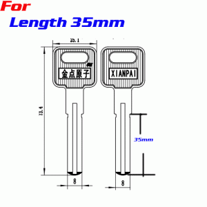 k-204 Length 35MM cylinder lock key blanks supplier