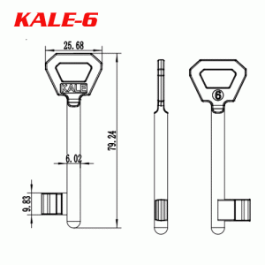S-043 kale-6 Zinc alloy key blank for door locks