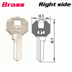 Y-027B Brass Desk FOR WT LOCK key blanks Right side
