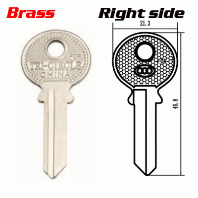T-006 Brass House key Blanks 4D TRI-5D Wholesale