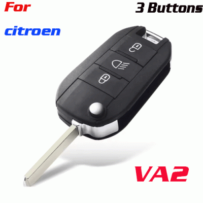 CKS-431 Remote Car Key Case For Citroen 3 Buttons VA2 BLADE