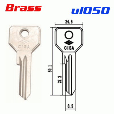 M-020B Brass House FOR CISA UL050House key blanks