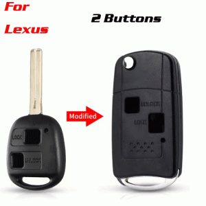 CKS-329 Modified Flip Remote Car Key Shell For Lexus 2 Buttons