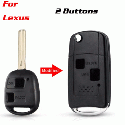 CKS-329 Modified Flip Remote Car Key Shell For Lexus 2 Buttons