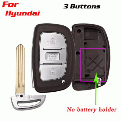 CKS-398 3 Buttons Smart Remote Key Case Fob for HYUNDAI