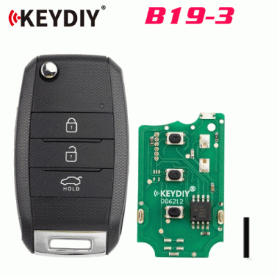 G-036 B19-3 Universal Flip Remote Key 3 Buttons for KIA