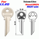 F-310 Steel Thickness 2.0mm UL2D door key blanks Right side