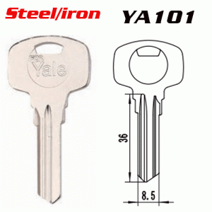 M-008 Steel Iron FOR YALE YA101 House Key Blanks