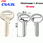 F-084 Brass Thickness 1.9 mm CNA3L door key Blanks