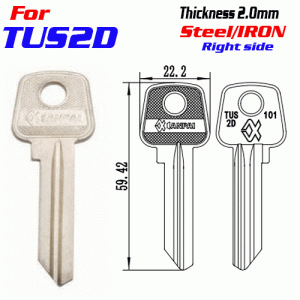 F-331 Steel Thickness 2.0mm TUS2D door key blanks