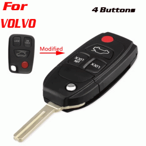 CKS-264 Modified Flip car key shell for Volvo4 Buttons