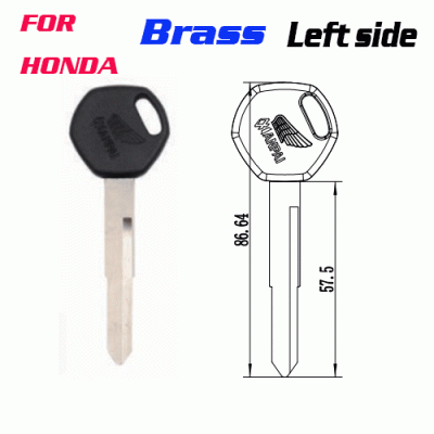 Z-040a Brass Honda Motorcycle Key Blank left side