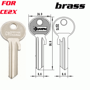 M-061 Brass ce2x Right side key blanks quality supplier