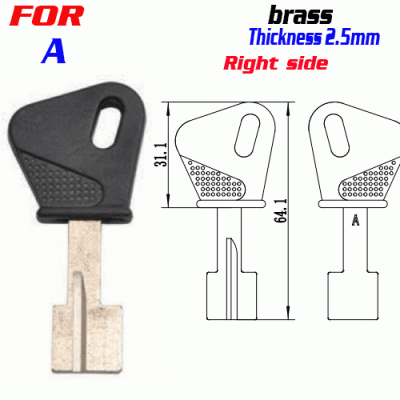 F-282 Brass Thickness 2.5mm door key blanks Wholesale
