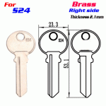 F-193 Brass Thickness 2.1mm S24 door key Blank Right side