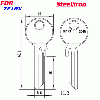 J-152 Steel Iron ZE1RX House key Blanks Suppliers