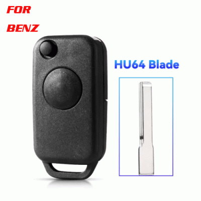 CKS-22 Flip Remote Key shell 1 Button for Mercedes Benz hu64