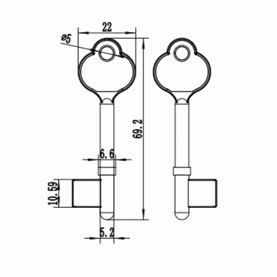 S-023 Zinc alloy key blank for door locks