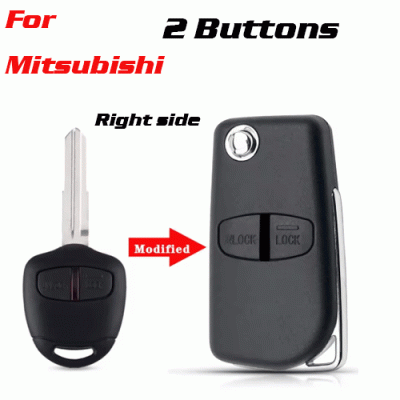 CKS-241 Modified Remote Car Key Shell For Mitsubish 2 Buttons