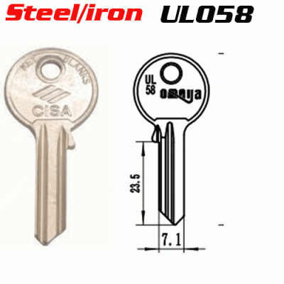 M-013a Steel Iron Universal UL058 House key Blanks Suppliers
