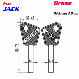 P-602 Brass Thickness 3mm Jack House key Blanks suppliers
