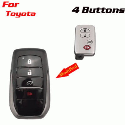CKS-537 Modified Smart Remote Key Shell 4 Buttons For Toyota