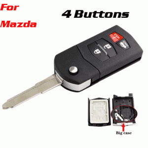 CKS-172 4 Button Remote Car Key Shell For Mazda