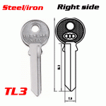 T-001 Steel Iron For TRI-CIRCLE TL3 House key Blanks Supppliers