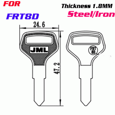F-059 Steel Thickness 1.8mm FRT-8D door key Blanks