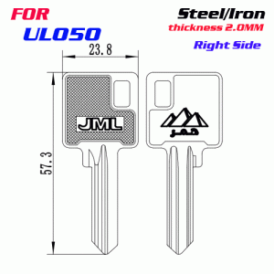 F-274 Steel Thickness 2.0mm UL050 door key blanks Right side