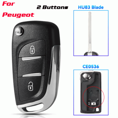 CKS-436 Modified Version Car Key For Peugeot 3 Buttons HU83