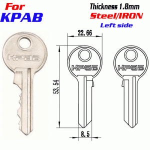 F-344 Steel Thickness 1.8mm KPAB door key blanks left