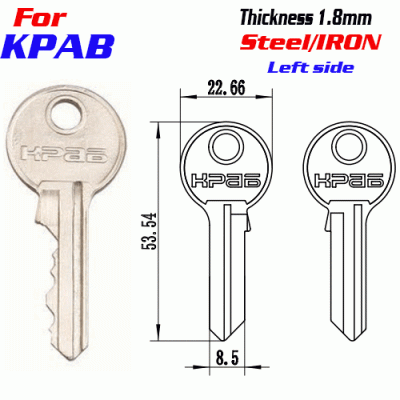 F-344 Steel Thickness 1.8mm KPAB door key blanks left