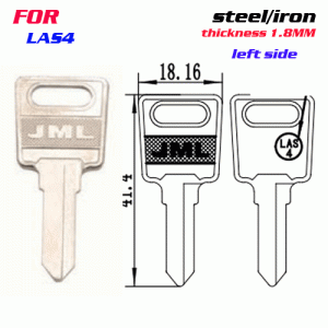 F-260 Steel Thickness 2mm LAS4 door key blanks LEFT side