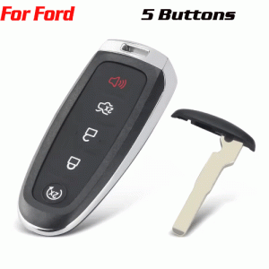 CKS-119 5 Buttons Remote Car Key Case Cover Fob For Ford
