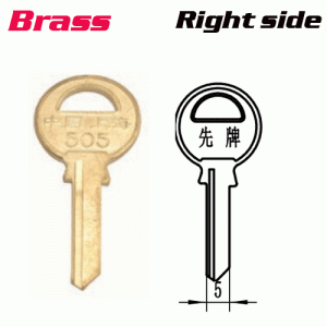 Y-028D Brass Desk FOR LOCK key blanks Right side