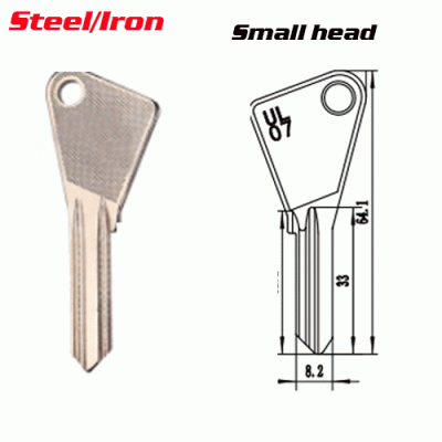 M-024 Small head Iron steel UL07 House key Blanks Suppliers