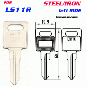 F-103 Steel Thickness 2mm LS11R door key Blanks left side