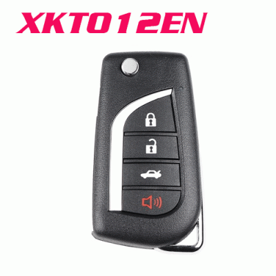 XKTO12EN 2ndGeneration Wire Remote Key Toyota Flip 4 Buttons