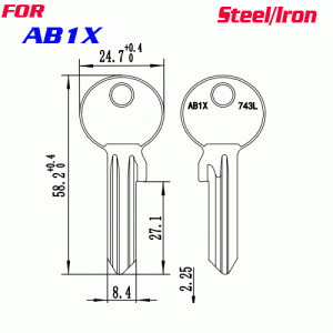 J-126 Steel iron AB1X door key Blanks Suppliers