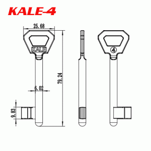S-041 kale-4 Zinc alloy key blank for door locks