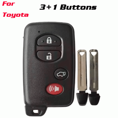 CKS-498 Car Key Shell Smart Key Case for Toyota 3+1 Buttons