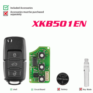XKB501EN Wire Remote Key VW B5 Flip 3 Buttons