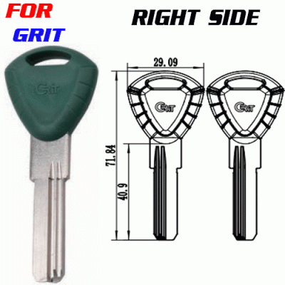 K-266 GRiT OEM key blanks manufacturer Right side