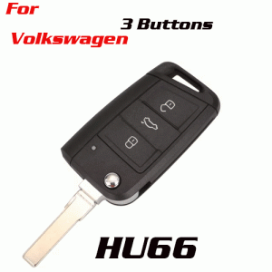 CKS-323 Folding Key Shell For Volkswagen 3 Buttons HU66